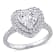 2-5/8 CT DEW Created Moissanite Double Halo Engagement Ring in 10K White Gold