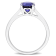 1 5/8 CTW Created Blue Sapphire Solitaire Ring in Sterling Silver