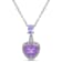 1 1/4 CT TGW Tanzanite, Amethyst and Diamnd Accent Pendant with Chain in
Sterling Silver