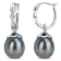 9-9.5MM Tahitian Cultured Pearl and Diamond Accent Infinity Hoop
Earrings in 10K White Gold