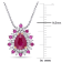 1 5/8 CT TGW Ruby and Pink Sapphire with 1/4 CT TW Diamond Pendant with
Chain in 14K 2-tone Gold