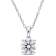 1 4/5 CT DEW Created Moissanite Solitaire Pendant with Chain in Sterling Silver