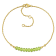 3/4 CT TGW Peridot Bead Bar Bracelet in Yellow Plated Sterling Silver