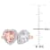 2 1/4 CT TGW Morganite, Created White Sapphire and 1/5 CT TW Diamond
2-Stone Ring in 14K Rose Gold