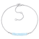 3/5  CT TGW Sky Blue Topaz Bead Bar Bracelet in Sterling Silver