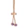 Amethyst Tassel Bolo Bracelet in 18K Rose Gold Over Sterling Silver