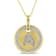 Diamond "A" Initial Pendant with Chain in 18K Yellow Gold Over
Sterling Silver