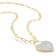 4 1/2 CT TGW Created White Sapphire Heart Pendant with Chain in Yellow
Plated Sterling Silver