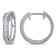 1/4 CT TW Diamond Hoop Earrings in Sterling Silver