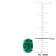 1 3/8 CT TGW Oval Created Emerald Stud Earrings in Sterling Silver