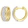 1/2 CT TGW Created Moissanite Hoop Earrings in Yellow Plated Sterling Silver