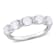 1 CT TGW Opal and White Topaz Semi Eternity Ring Sterling Silver