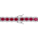 16 4/5 CT TGW Ruby and 2 1/4 CT TW Diamond Bracelet in 14K White Gold
