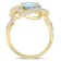 2 3/5 CT TGW Sky Blue and White Topaz Swirl Ring in Yellow Plated
Sterling Silver
