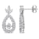 2 CT DEW Created Moissanite Teardrop Earrings in Sterling Silver