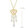 6-6.5MM Freshwater Cultured Pearl Chandelier Heart Necklace in 14K
Yellow Gold Over Sterling Silver