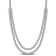 5 7/8ctw Lab-Grown Diamond Double Layer Tennis Necklace in 14K White Gold