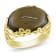 11 CT TGW Smokey Quartz Filigree Ring in Yellow Plated Sterling Silver