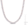 46 1/3 CT TGW Cubic Zirconia Tennis Necklace in Rose Plated Sterling Silver