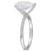 3-1/2 CT DEW Created Moissanite Engagement Ring in 10K White Gold
