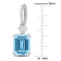 8 1/4 CT TGW Sky Blue Topaz and White Topaz Drop Earrings in Sterling Silver