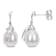 8-8.5 MM Freshwater Cultured Pearl and Diamond Accent Feather Stud
Earrings in Sterling Silver