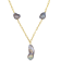 13-15 MM Grey Freshwater Cultured Pearl Oval Lariat Necklace in 18K
Yellow Gold Over Sterling Silver