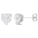 4 CT TGW Heart Created Moissanite Stud Earrings in Sterling Silver
