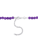 15 CT TGW Amethyst Beaded Necklace with Sterling Silver Clasp