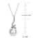 11-12MM Freshwater Cultured Pearl and Diamond Accent Pendant with Chain
in Sterling Silver