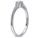 1/3 CT TGW Created White Sapphire and Diamond Accent Engagement Ring in
Sterling Silver
