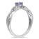 1/6 CT TGW Tanzanite and 1/10 CT TW Diamond Infinity Ring in Sterling Silver