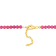 3 CT TGW Created Ruby Beaded Bracelet in Yellow Plated Sterling Silver