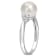 8-8.5MM Freshwater Cultured Pearl and 1/8 CT TW Diamond  Ring in
Sterling Silver