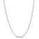 Fancy Rectangular Rolo Chain Necklace in Sterling Silver