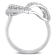 1/5 CT TW Diamond Open Heart Ring in Sterling Silver
