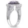 3 4/5 CT TGW Multi-Gemstones Double Halo Split Shank Ring in Sterling Silver