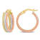 19mm Triple Row Twisted Hoop Earrings in 3-Tone Yellow, Rose and White
10k Gold
