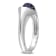 1/5 CT TGW Created Blue Sapphire Heart Ring in Sterling Sliver with
Black Rhodium Plated