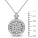 1/10 CT TW Diamond Floral Vintage Locket Pendant with Chain in Sterling Silver