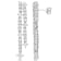 5 3/4 CT TGW Created White Sapphire Post Earrings in Sterling Silver