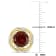 4 1/3 CT TGW Garnet and White Topaz Swirl Stud Earrings in Yellow Plated
Sterling Silver