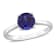 1 5/8 CTW Created Blue Sapphire Solitaire Ring in Sterling Silver