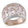 6 CT TGW Rose Quartz and Diamond Accent Ring in 18K Rose Gold Over
Sterling Silver