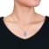 13 1/2 CT TGW Sky Blue Topaz and White Topaz Solitaire Pendant with
Chain in Sterling Silver