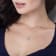 3/5 CT DEW Created Moissanite Open Heart Pendant with Chain in Sterling Silver