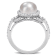 8.5-9MM Freshwater Cultured Pearl and 3/4 CT TGW White Topaz Halo Ring
in Sterling Silver