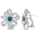 1 7/8 CT TGW London Blue Topaz and White Topaz Flower Earrings in
Sterling Silver