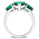 3 CT TGW Created Emerald 3-Stone Ring in Sterling Silver