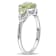 1 7/8 CT TGW Peridot and Diamond Accent Heart Ring in Sterling Silver